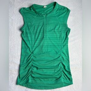 Athleta Green Ruched Tank Top
